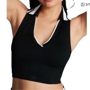 Victoria's Secret Black Top with White Trim